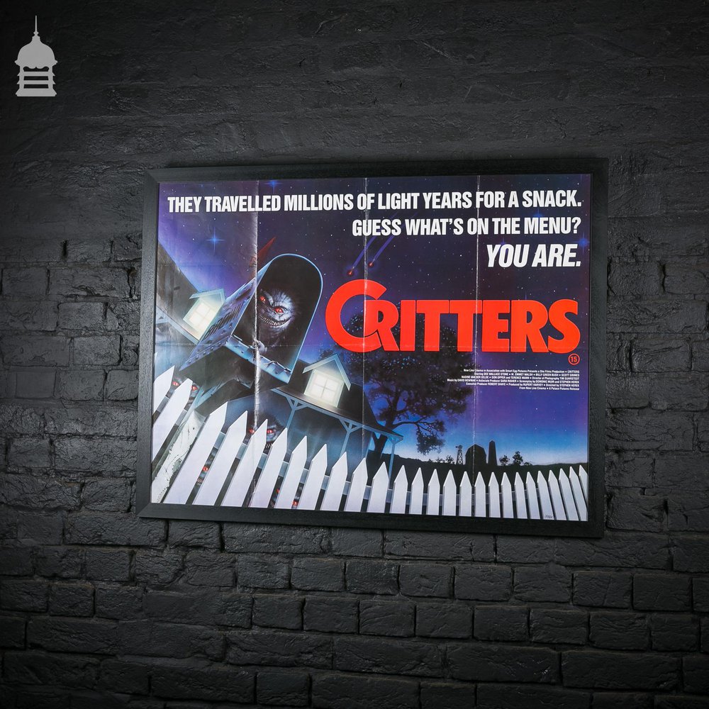 Original Framed ‘CRITTERS’ Quad Movie Poster