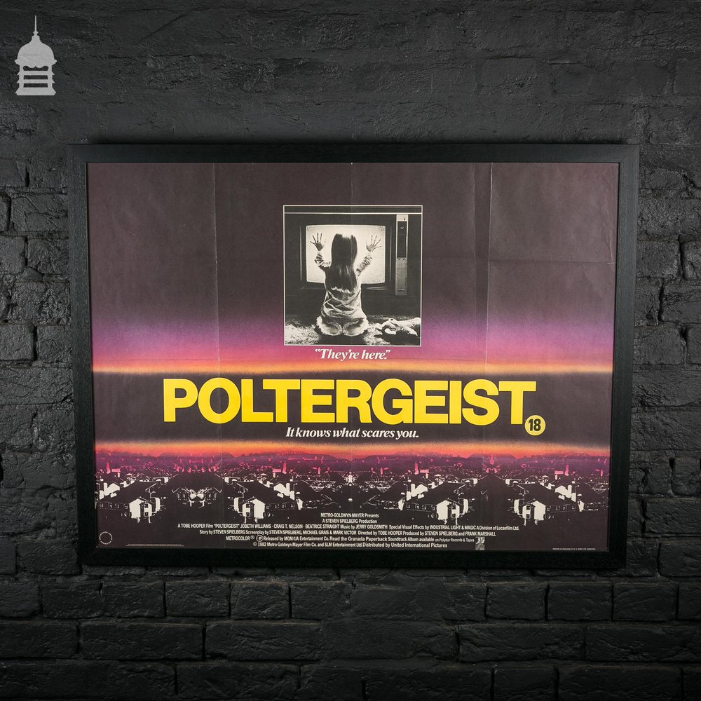 Original ‘POLTERGEIST’ Quad Movie Poster in Black Frame