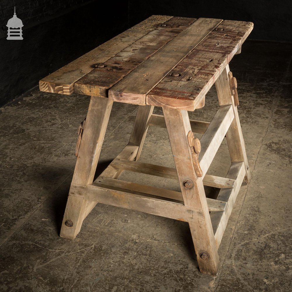 Bygone Wooden Base With Reclaimed Wooden Table Top