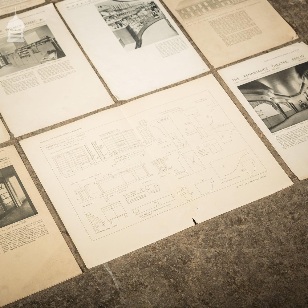 Collection of 13 Original Supplements from The Architects' Journal dated 1931 – 1935