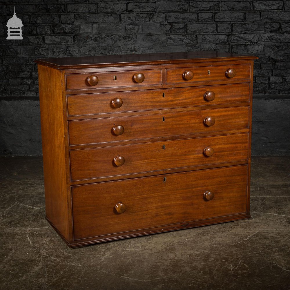 Fine Example of an Early 19th C Single Plank Cuban Mahogany Chest of Drawers