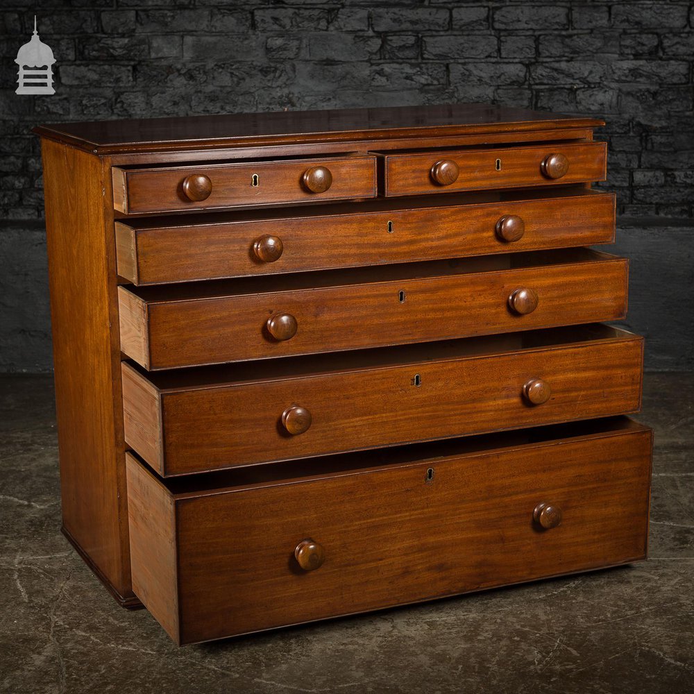 Fine Example of an Early 19th C Single Plank Cuban Mahogany Chest of Drawers