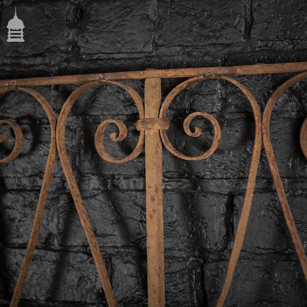 18th C Wrought Iron Railing with Scroll Detail