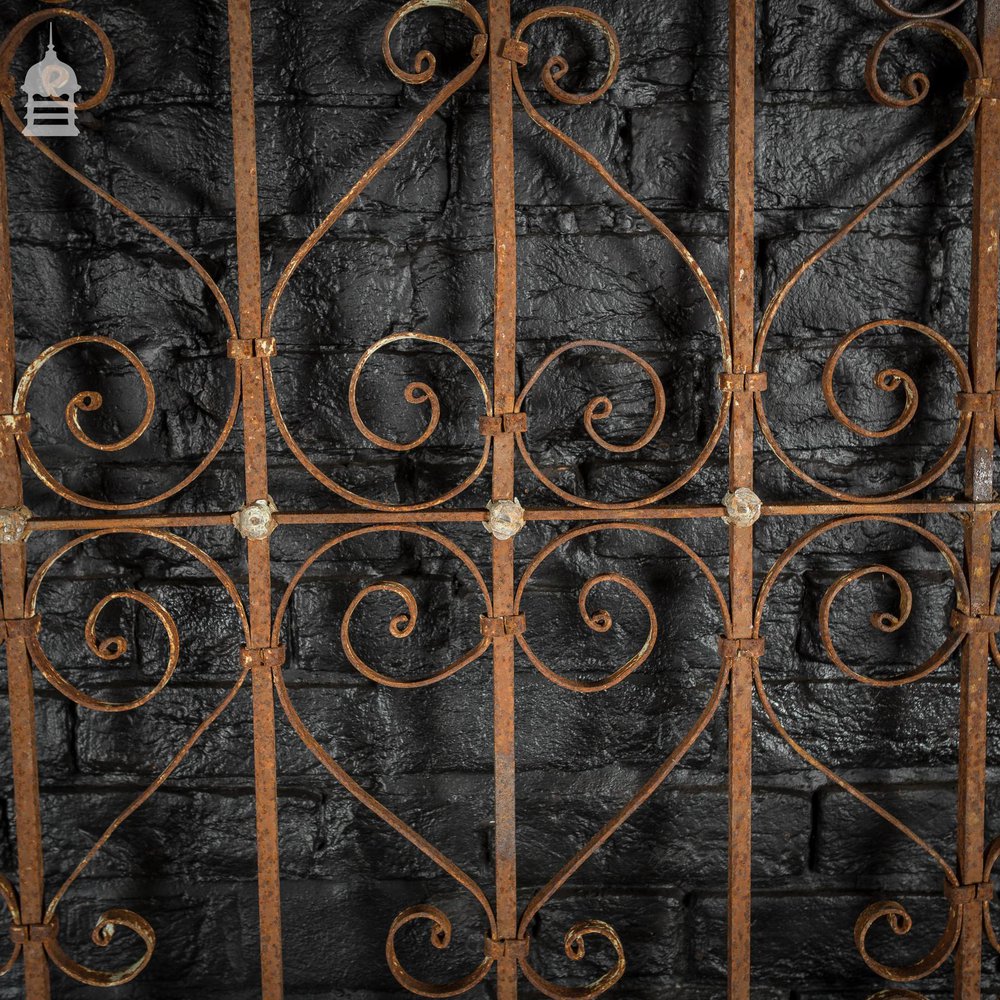 18th C Wrought Iron Railing with Scroll Design