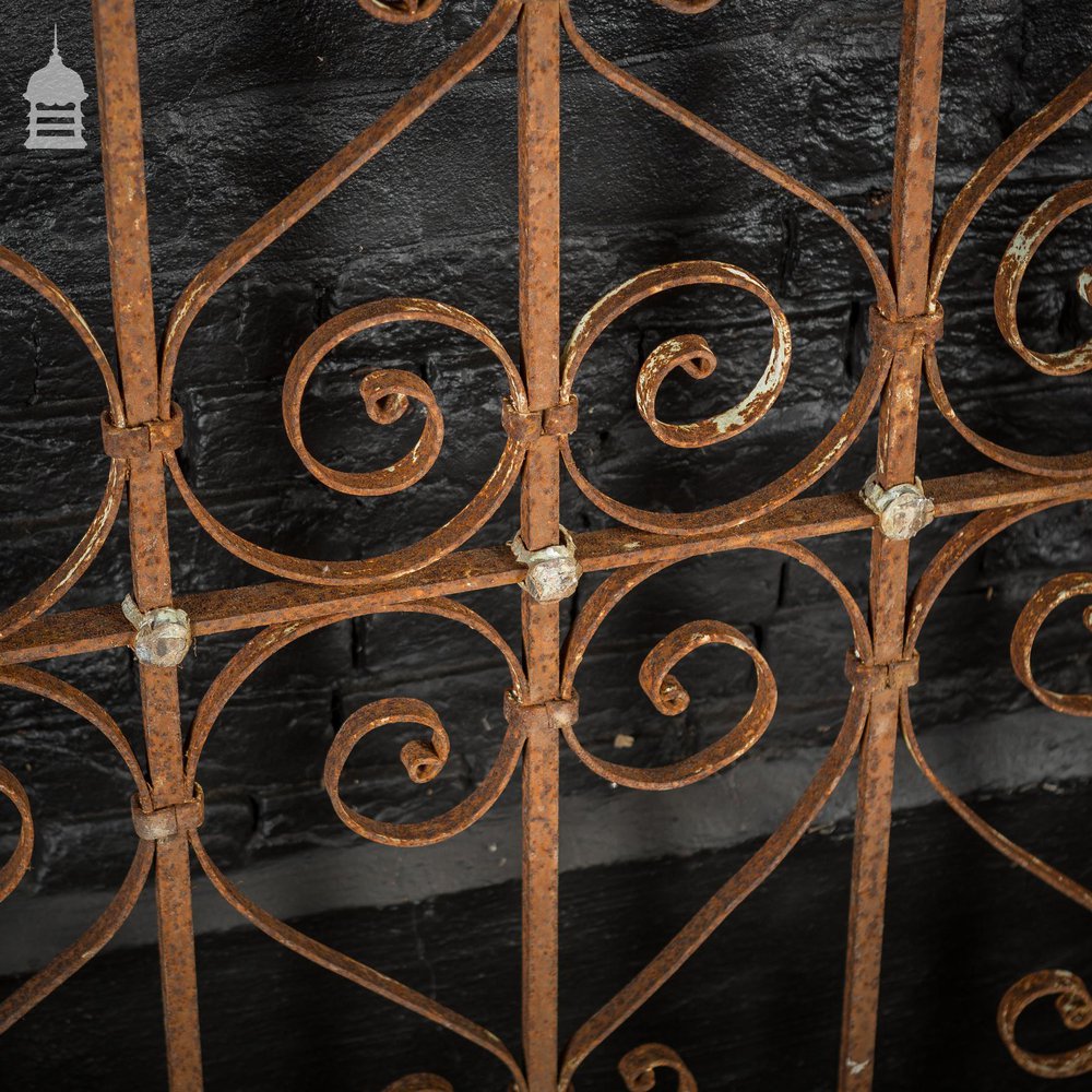 18th C Wrought Iron Railing with Scroll Design