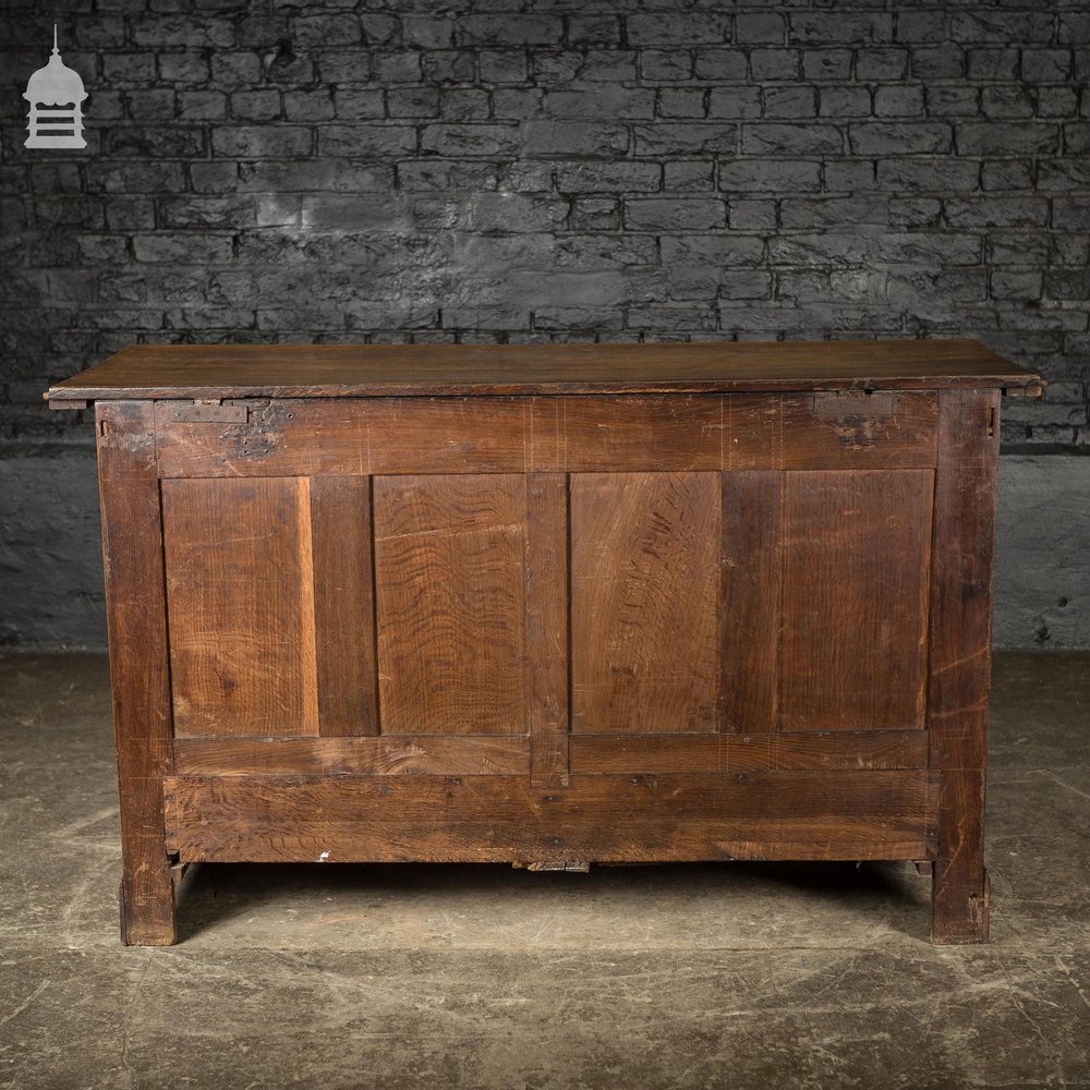 18th C Light Oak Blanket Box Coffer with Drawers