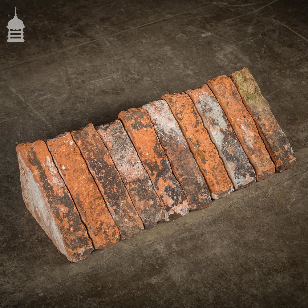 Batch of 64 Reclaimed Angled Quarter Coping Bricks