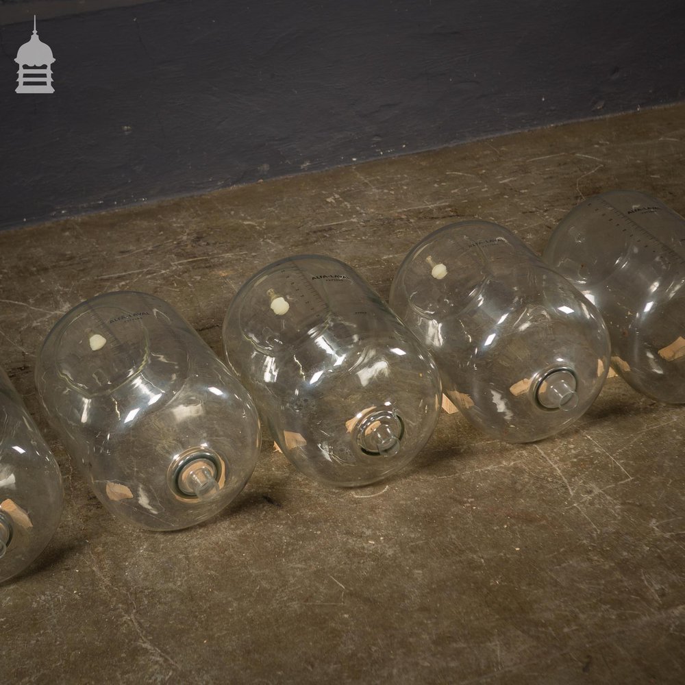 Set of 10 Industrial Glass Measuring Cylinders