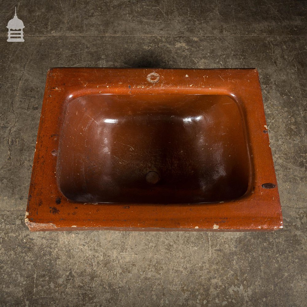 Large Victorian Salt Glaze Orange Peel Ceramic Trough Sink by Oats & Green LTD Halifax