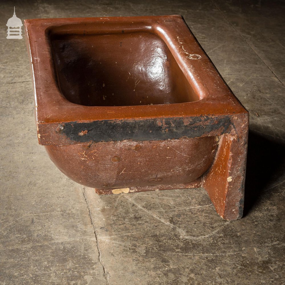 Large Victorian Salt Glaze Orange Peel Ceramic Trough Sink by Oats & Green LTD Halifax