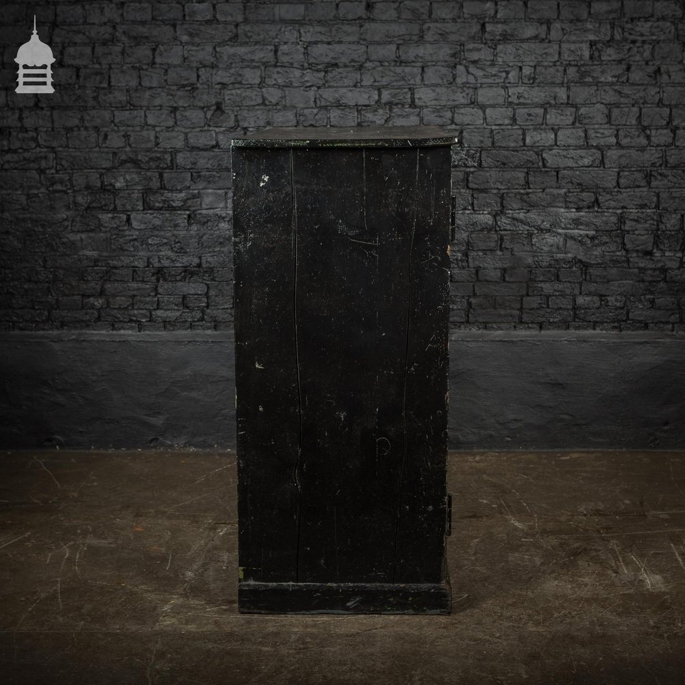 Large Industrial Workshop Cupboard Cabinet with Black Paint Finish
