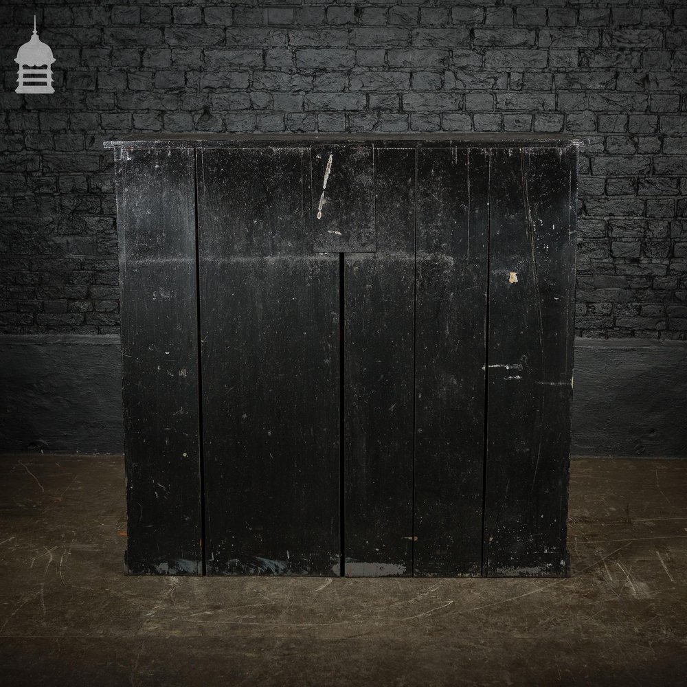 Large Industrial Workshop Cupboard Cabinet with Black Paint Finish