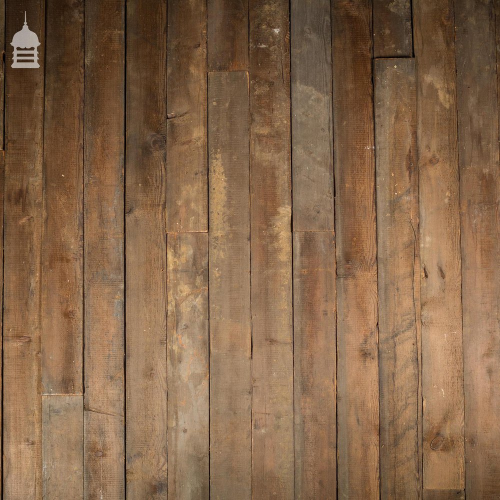 4½" Wide Oxidised Wall Cladding Floor Boards Cut from Reclaimed Joists