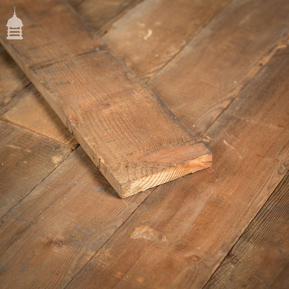 4½" Wide Oxidised Wall Cladding Floor Boards Cut from Reclaimed Joists