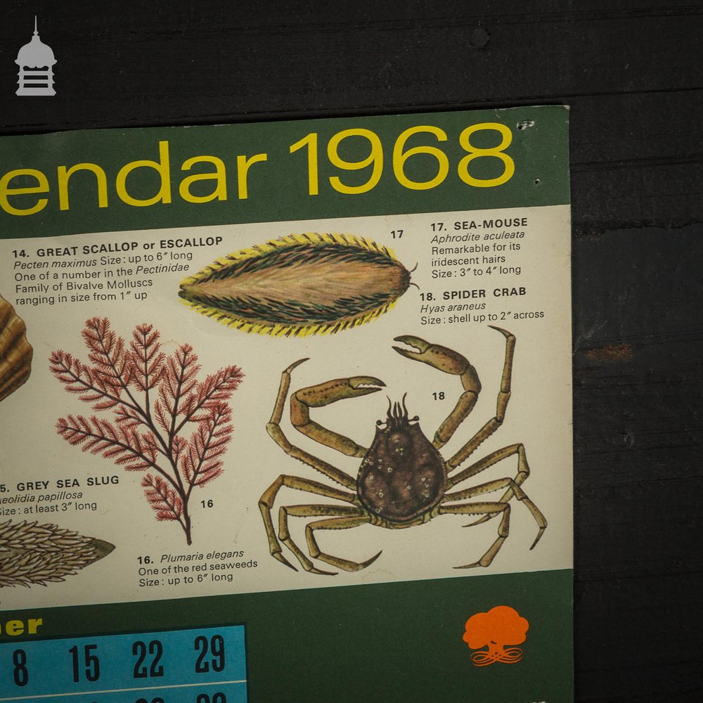 Vintage National Savings Calendar Poster from 1968 1969