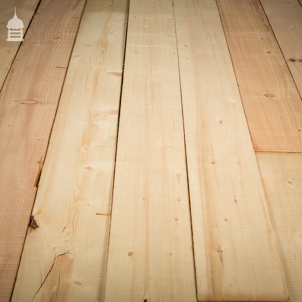 12 Square Metres of Wide Pine Floorboard Wall Cladding Cut from Reclaimed Joists