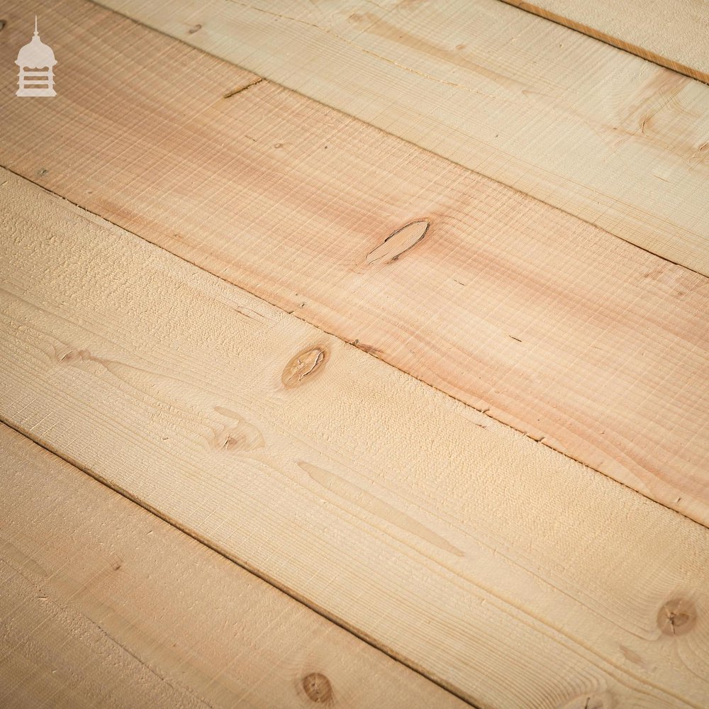 12 Square Metres of Wide Pine Floorboard Wall Cladding Cut from Reclaimed Joists