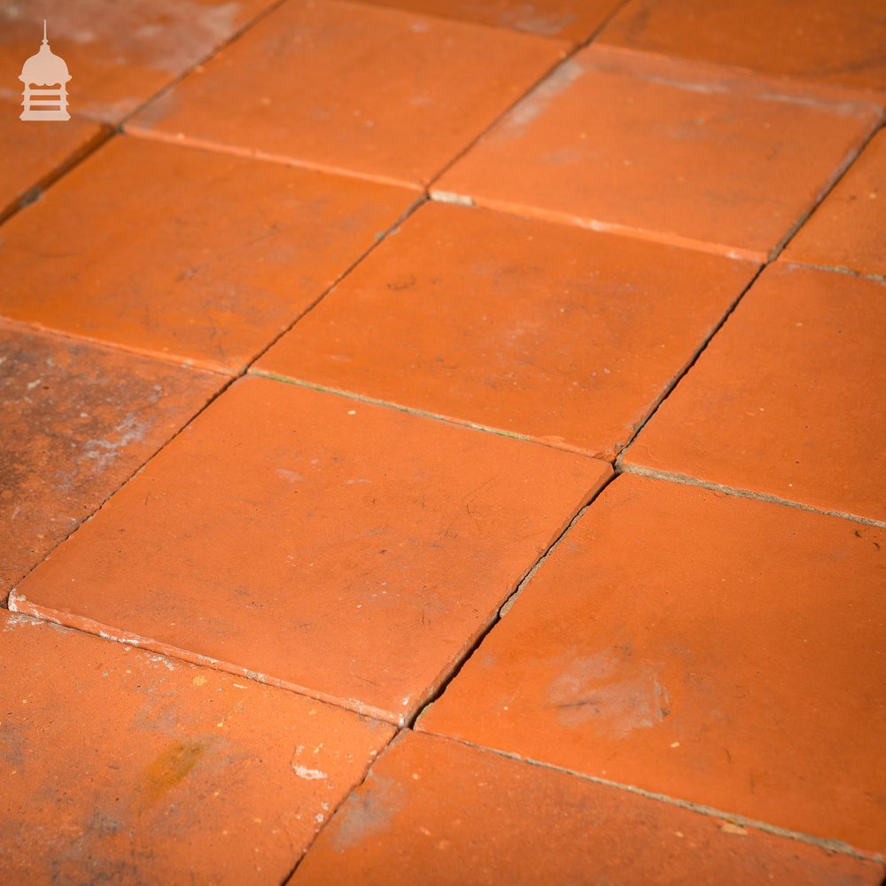 Batch of 270 Reclaimed 7.75” x 7.75” Red Quarry Tiles - 11 Square Metres