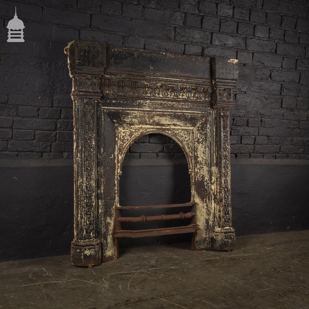Victorian Combination Fireplace Surround with Distressed Paint