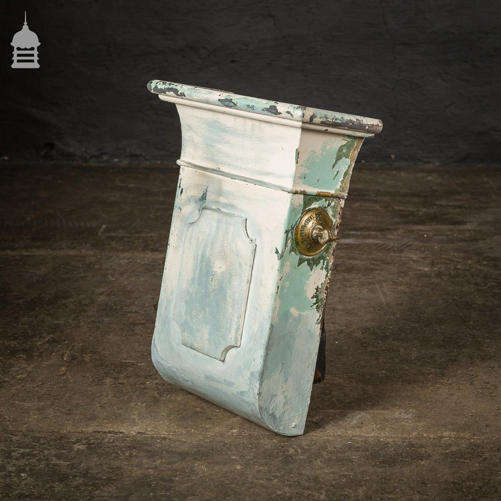 19th C Reclaimed Zinc Air Vent with Brass Fist Handle