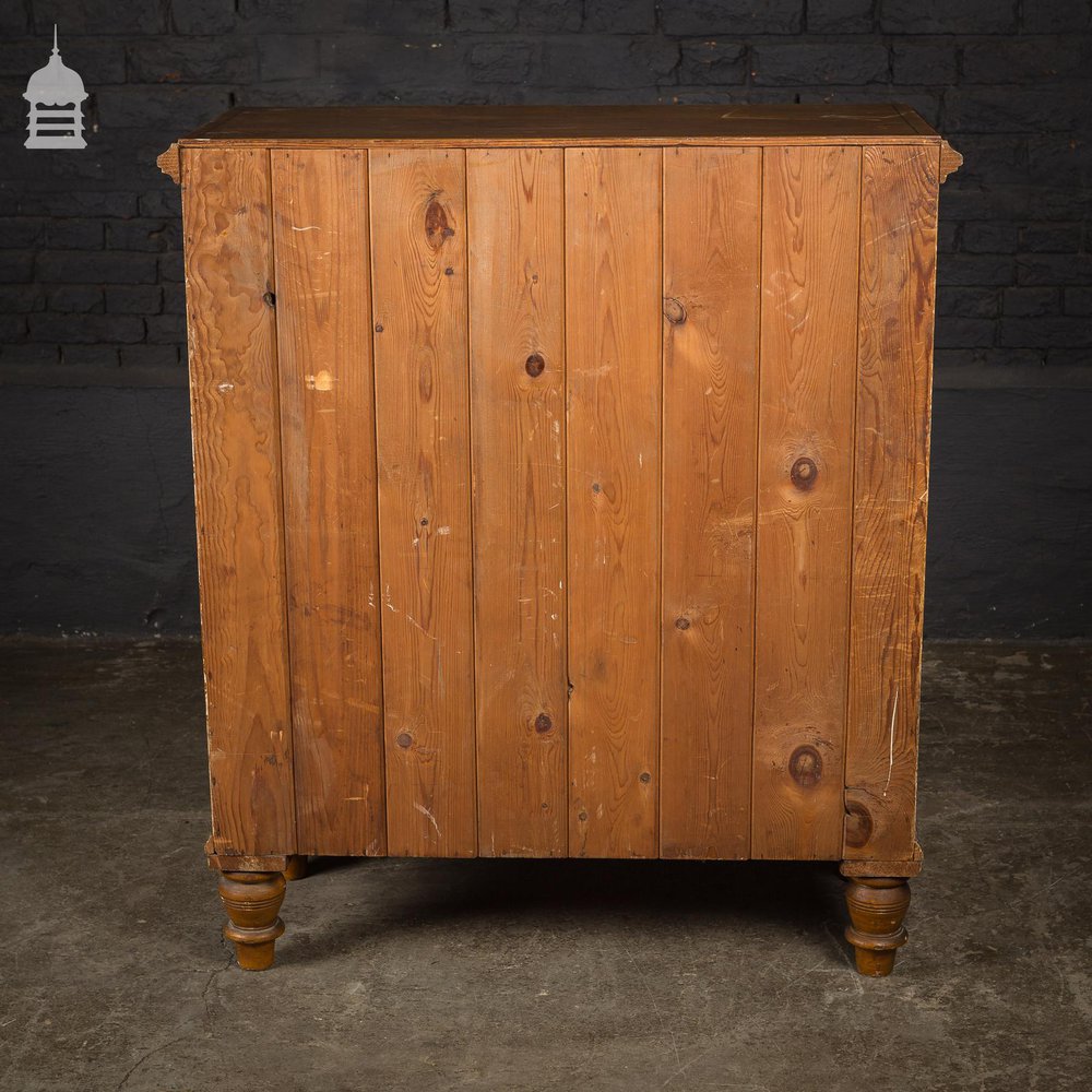 19th C Aesthetic Movement Pine Chest of Drawers with Scumble Graining Finish