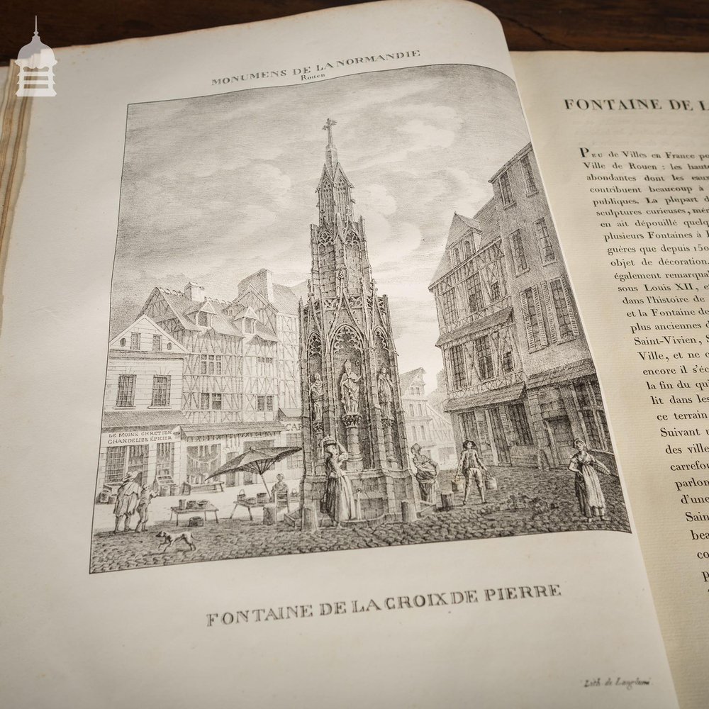 Rare Original Par F.T. De Jolimont Book of 'Most Remarkable Monuments Of The City Of Rouen' 1823
