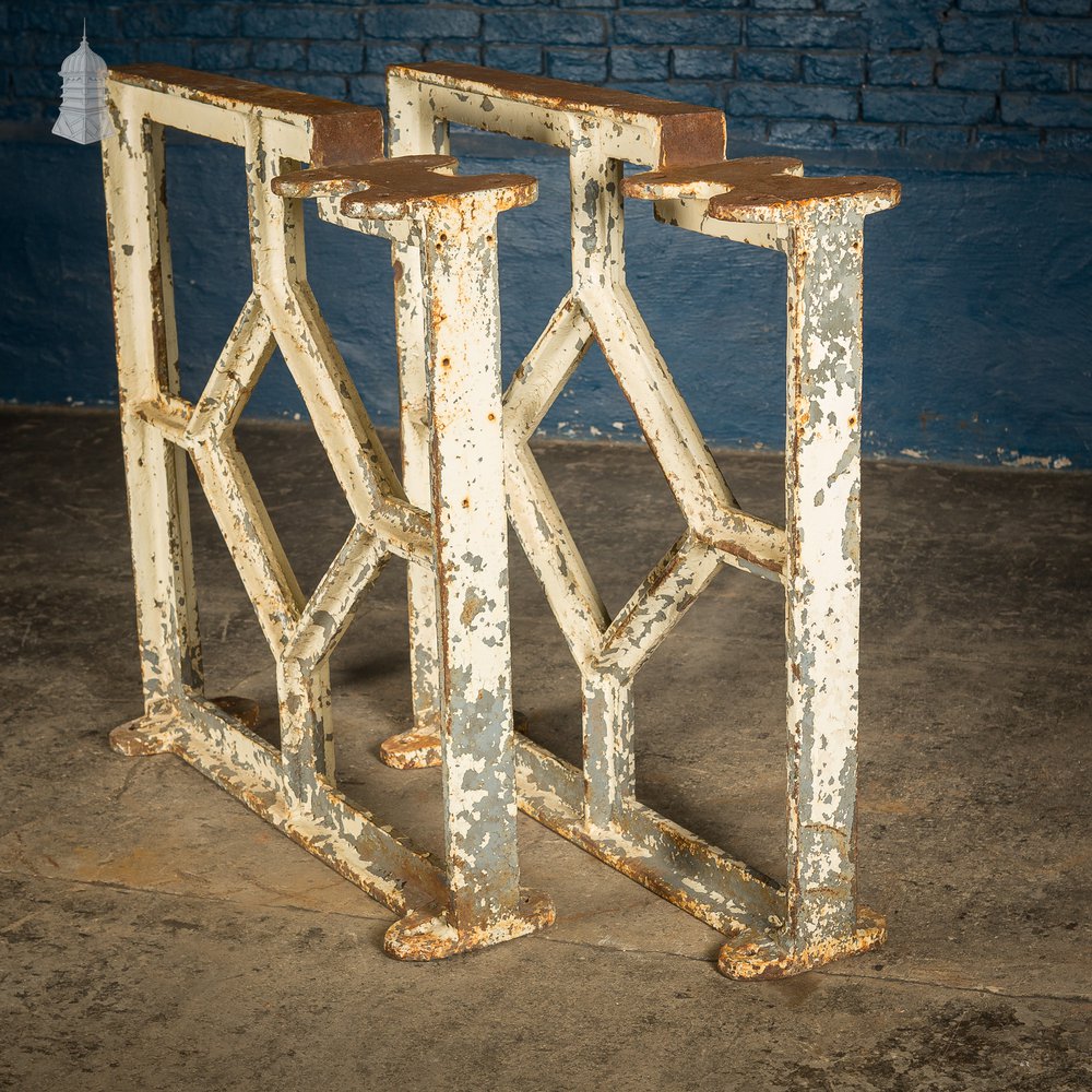 Pair of Decorative Victorian Industrial Machine Bases