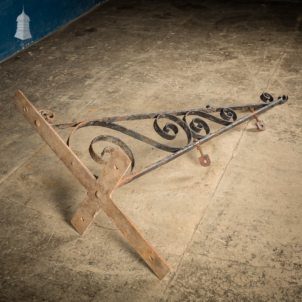 19th C Wrought Iron Sign Hanger