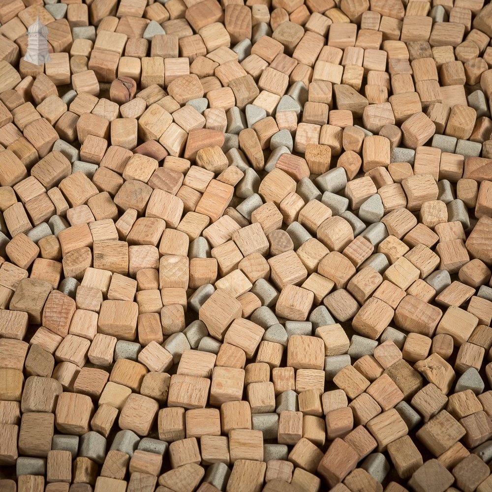 70kg of Hardwood and Ceramic Blocks Mosaic