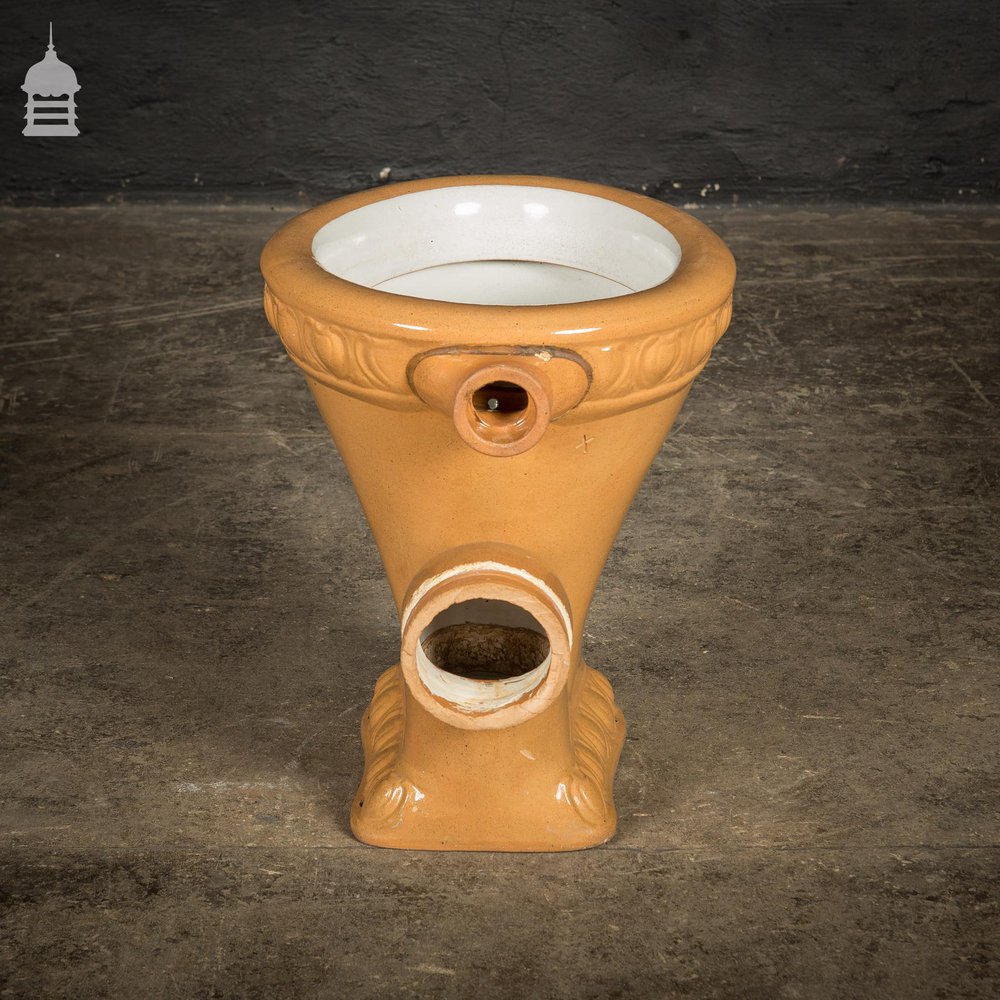 Circa 1905 Art Nouveau ‘The Excelsior Washdown Pedestal' Cane Toilet With Moulded Detail