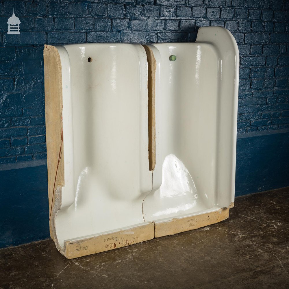 Pair of Victorian Stonite Urinal Components