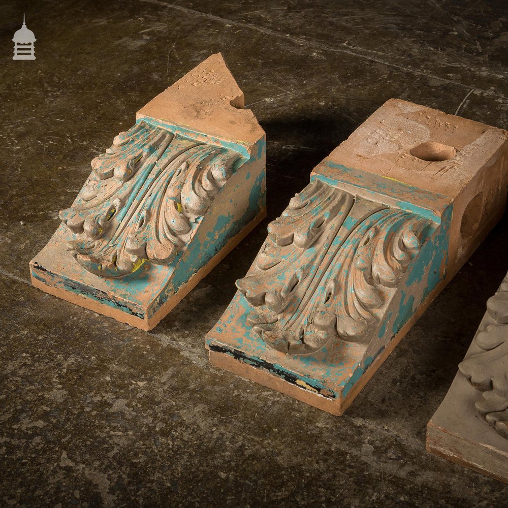 19th C Collection of 47 Architectural Corbel Elements with Acanthus Detail