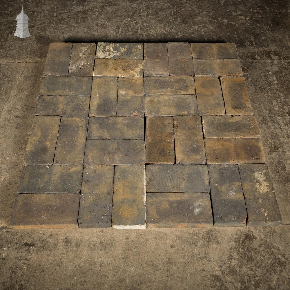 NR54421: Batch of 164 Victorian Staffordshire Blue 10" x 5" Floorbricks – 5 Square Metres