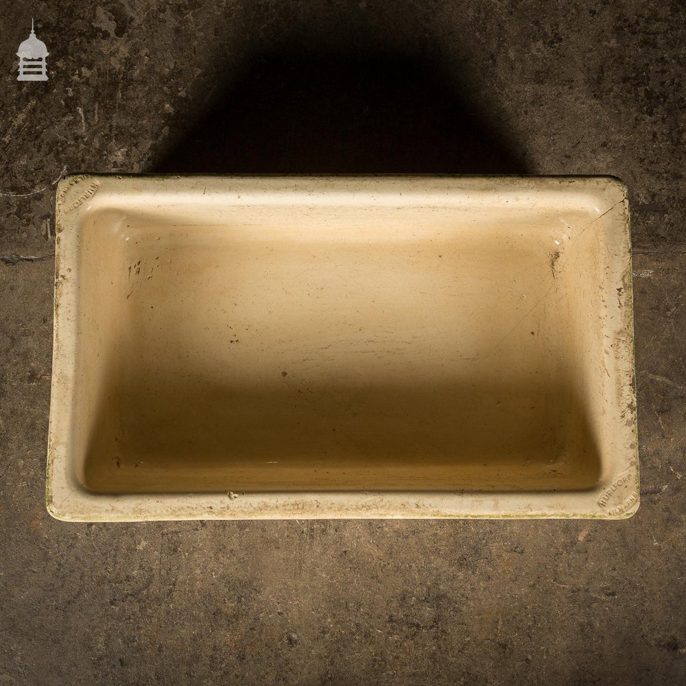 Cane Glazed Trough Stamped Hurlford by Kilmarnock with Worn Finish