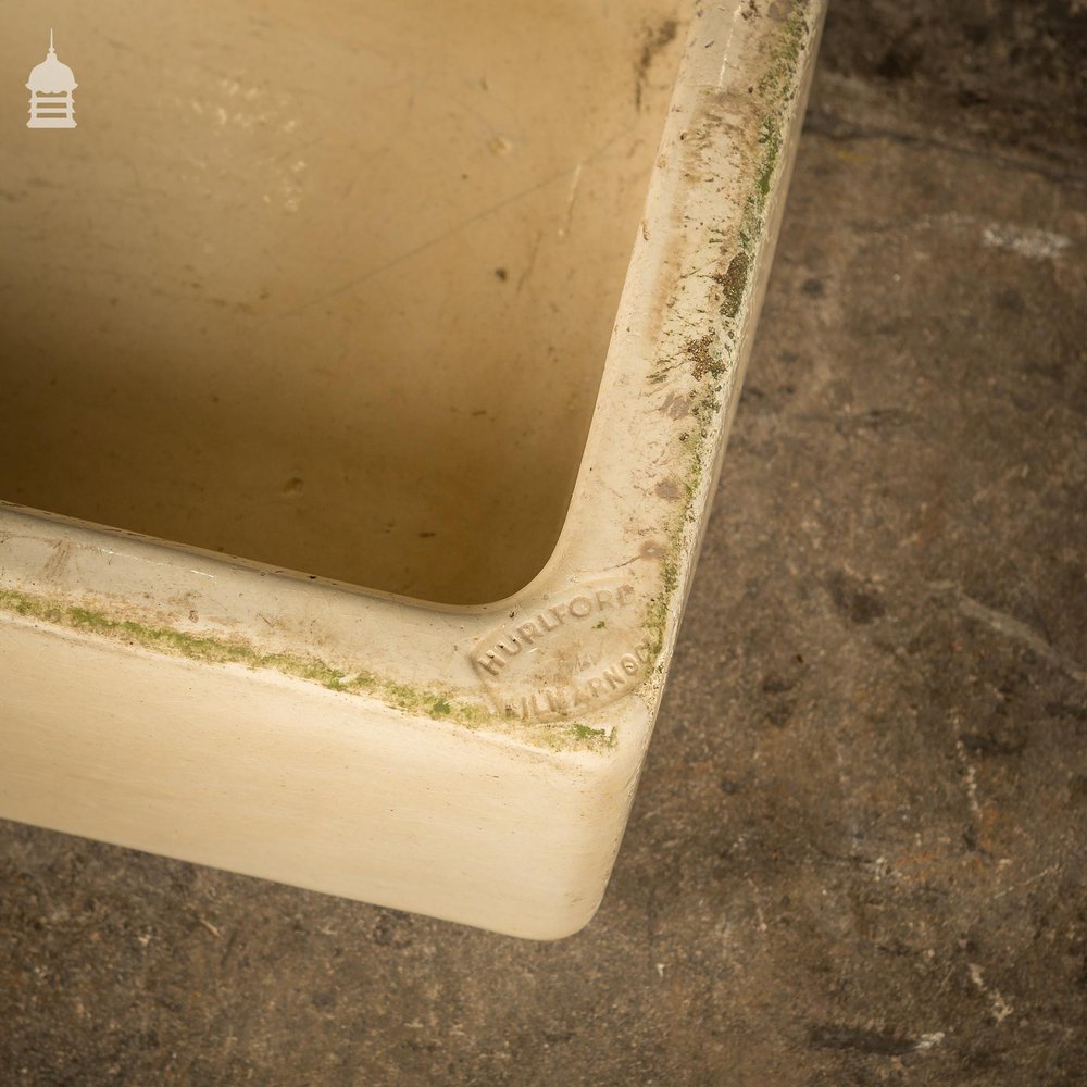 Cane Glazed Trough Stamped Hurlford by Kilmarnock with Worn Finish