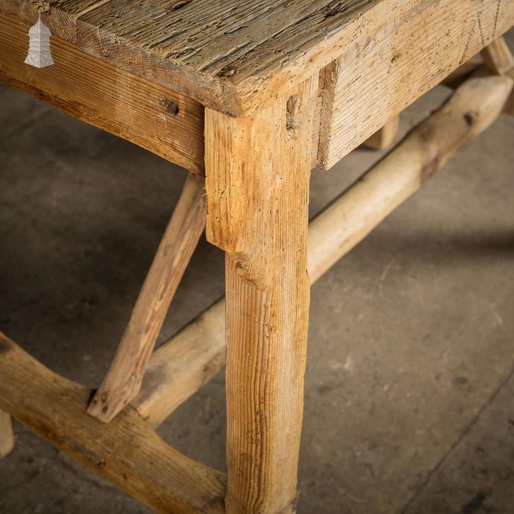 NR54921: Early 18th C Small Rustic Pine Work Table