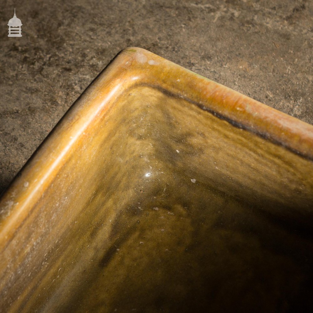 Trough Sink With Worn Salt Glazed Finish Stamped Hurlford by Kilmarnock