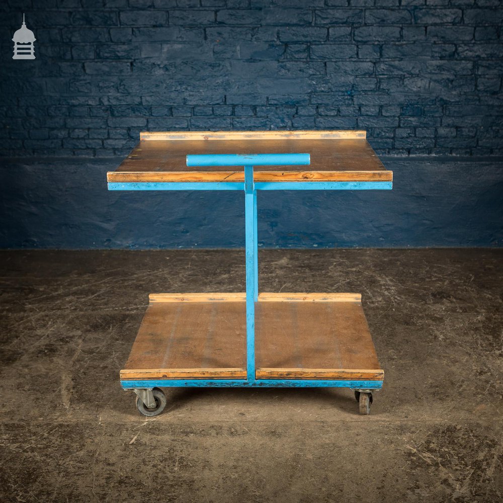 0 (Large Blue Vintage Industrial Wheeled Trolley) *** TO REVIEW *** Duplicate Product ID NR20621