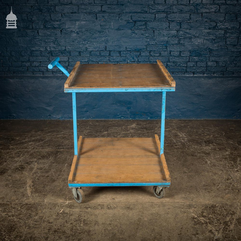 0 (Large Blue Vintage Industrial Wheeled Trolley) *** TO REVIEW *** Duplicate Product ID NR20621