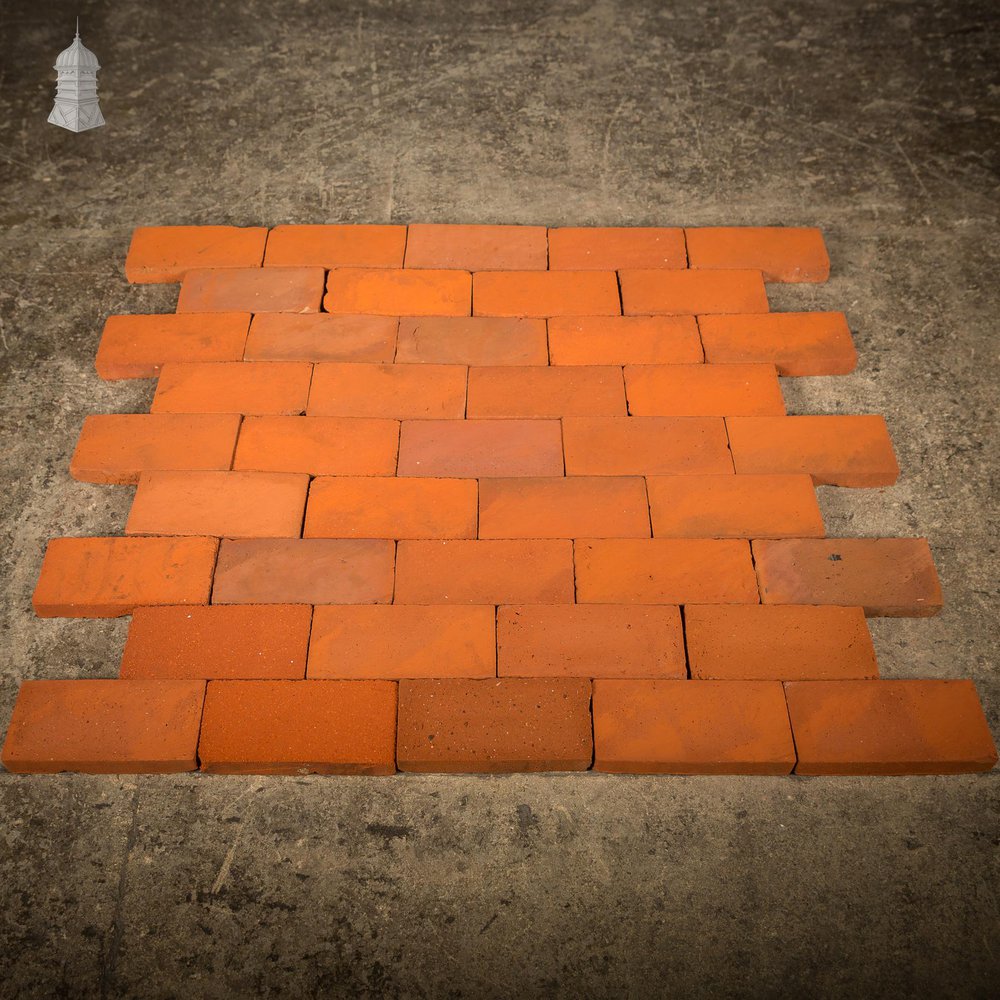 NR59121: Batch of 373 Cut Red Floor Bricks – 8 Square Metres