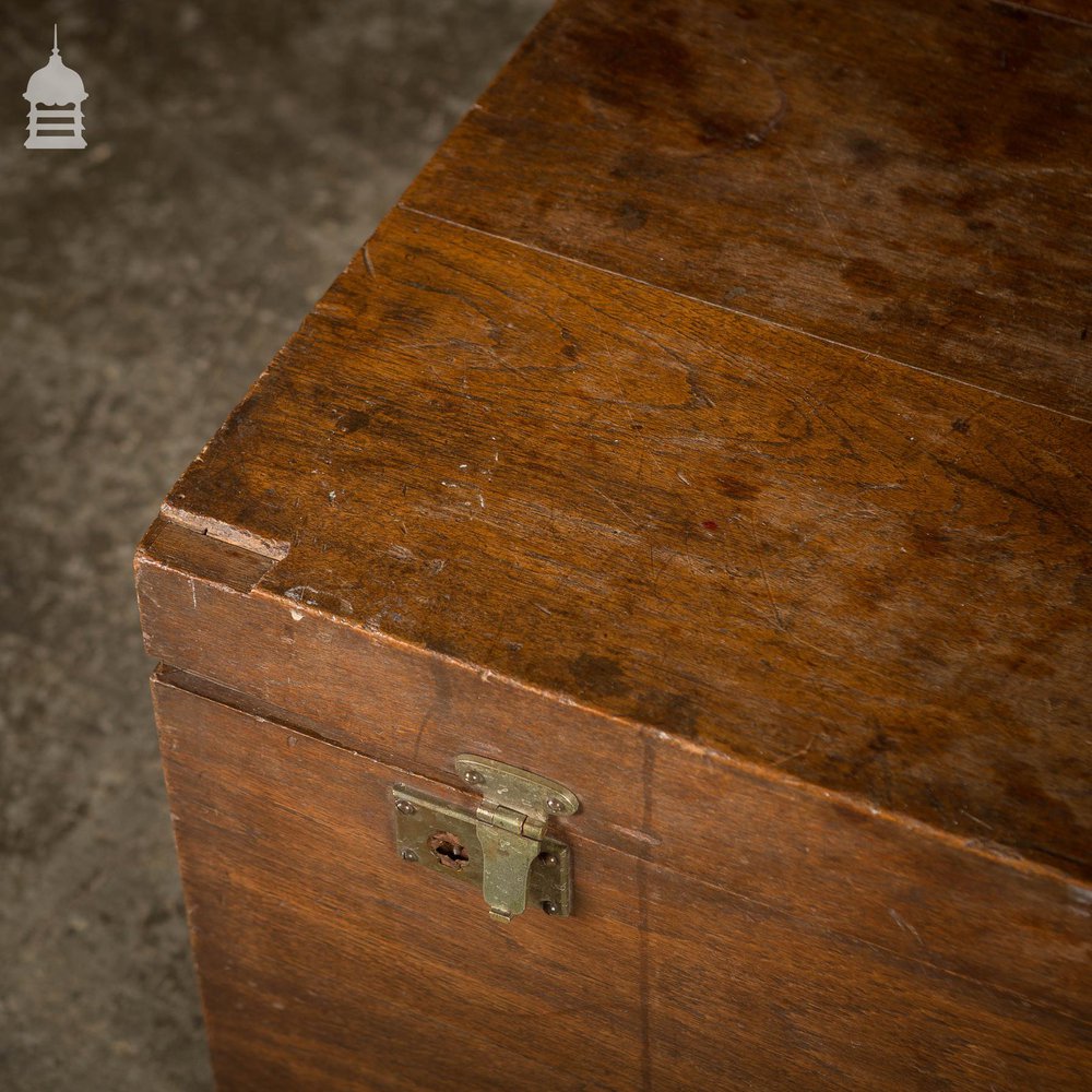 Large 19th C Elm Trunk Chest