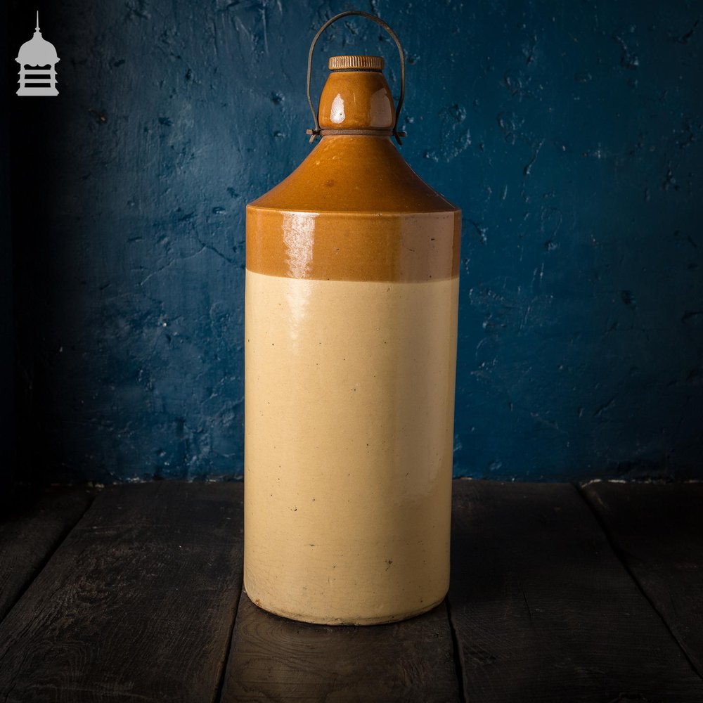 19th C Stapleford Vinegar Brewery Glazed Stoneware Storage Jar marked Doulton & Co Lambeth