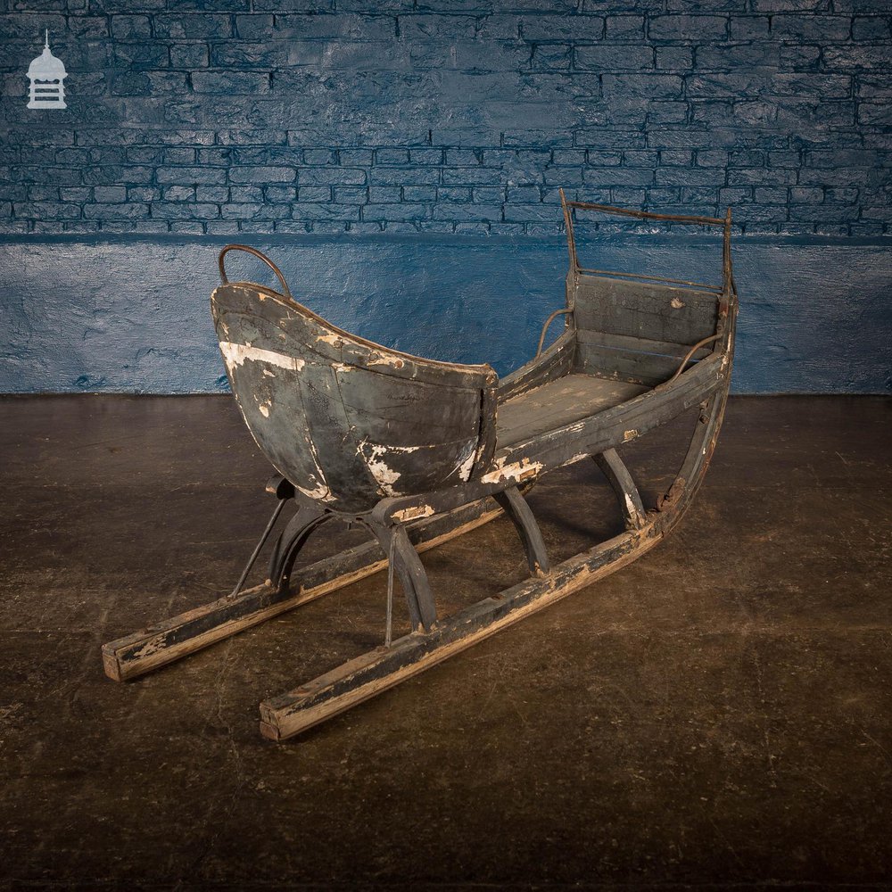 19th C Traditional Hand Painted Swedish Sleigh