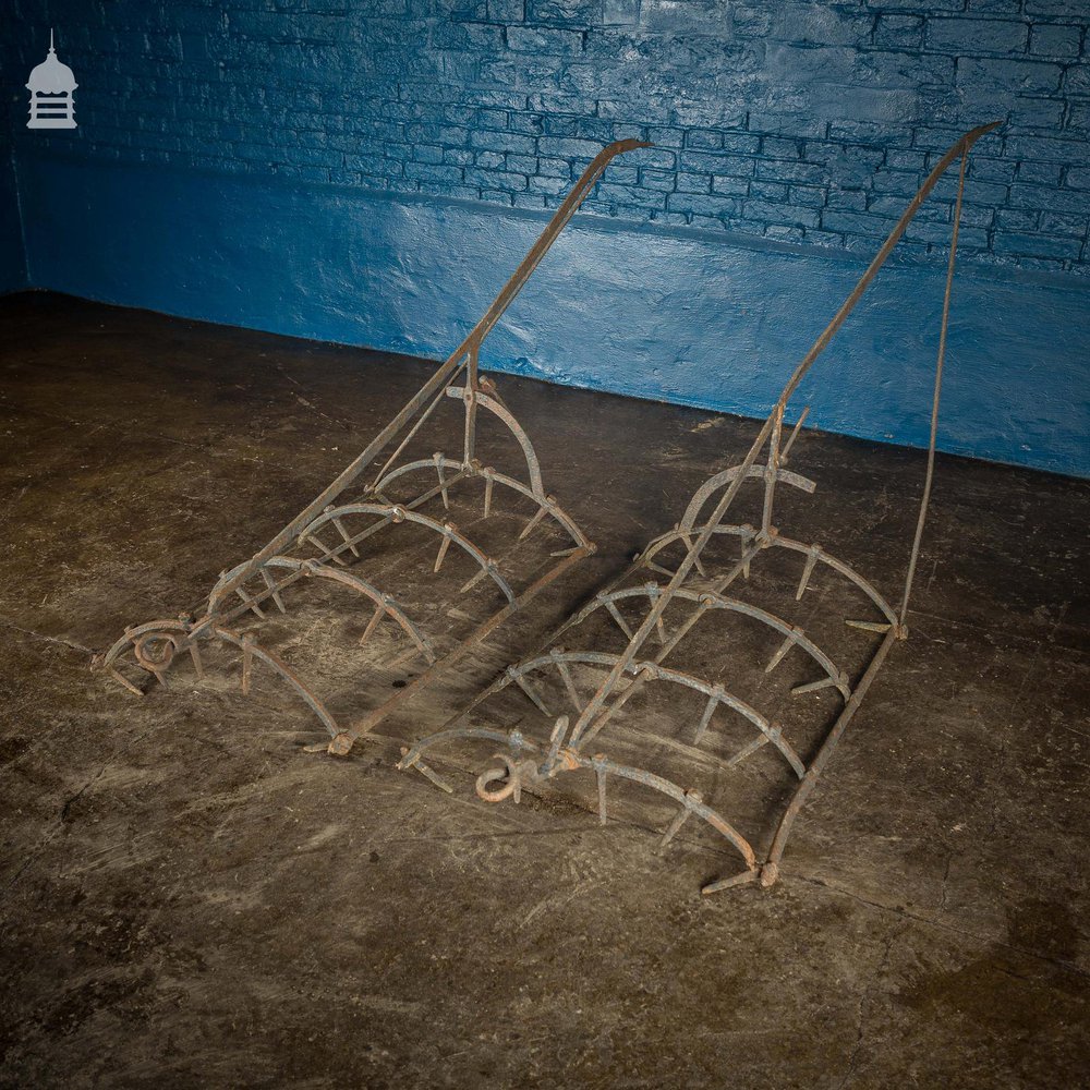 Pair of Victorian Bygone Agricultural Potato Cultivators