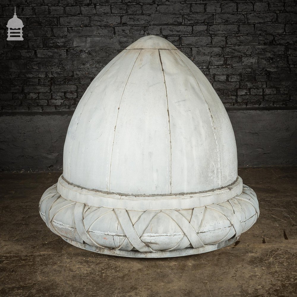 Large Early 19th C Zinc Architectural Acorn Finial Dome Cupola