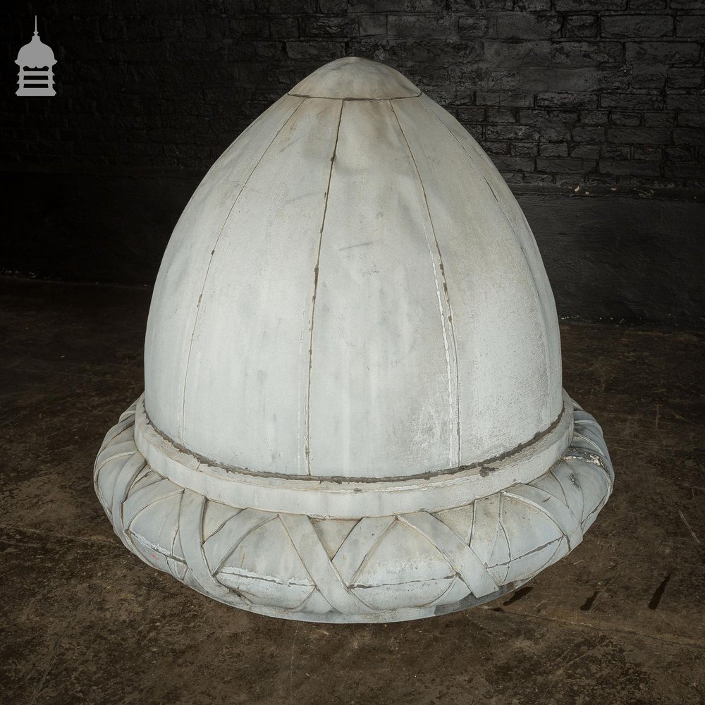 Large Early 19th C Zinc Architectural Acorn Finial Dome Cupola