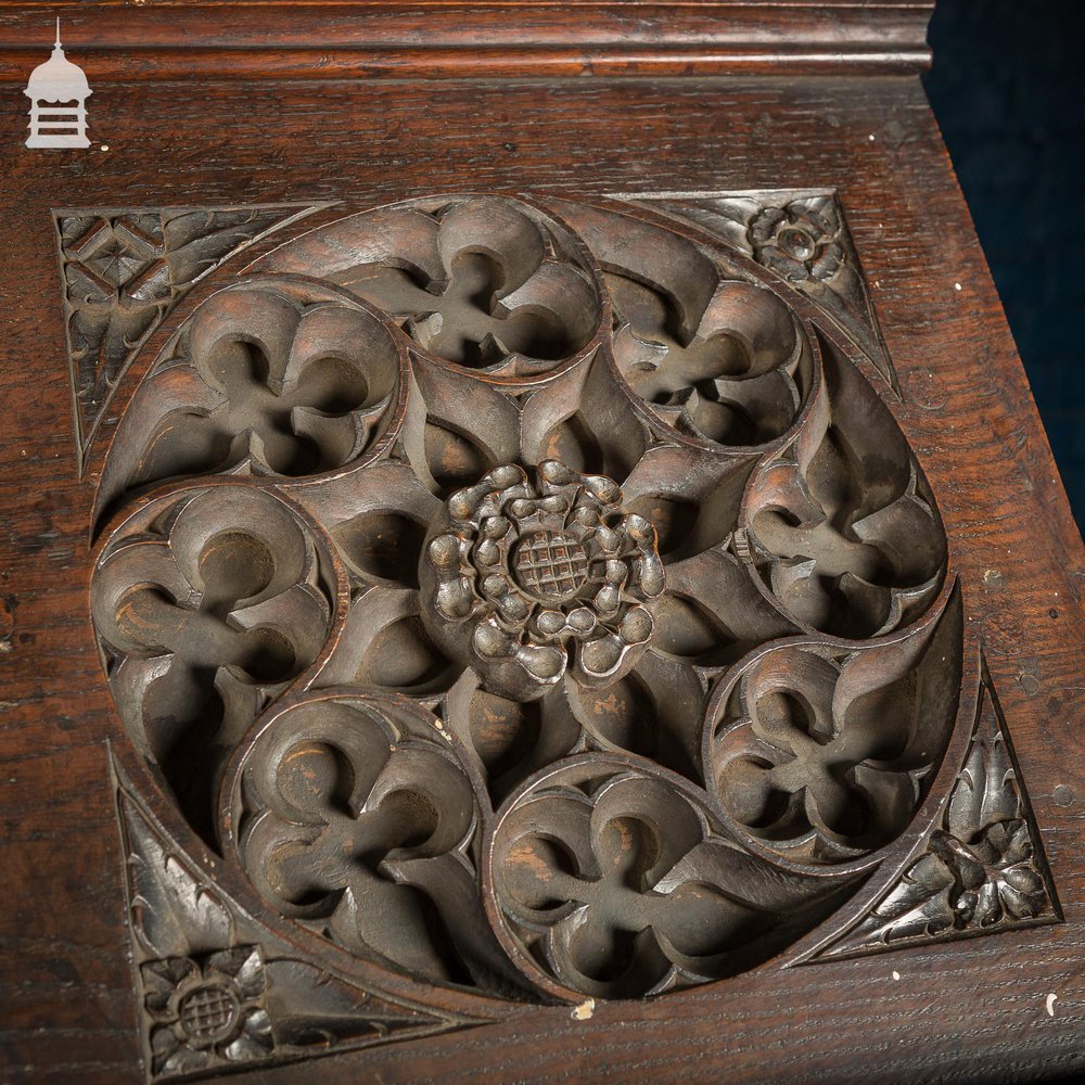 NR40021: 19th C Gothic Carved Oak Ecclesiastical Church Lectern