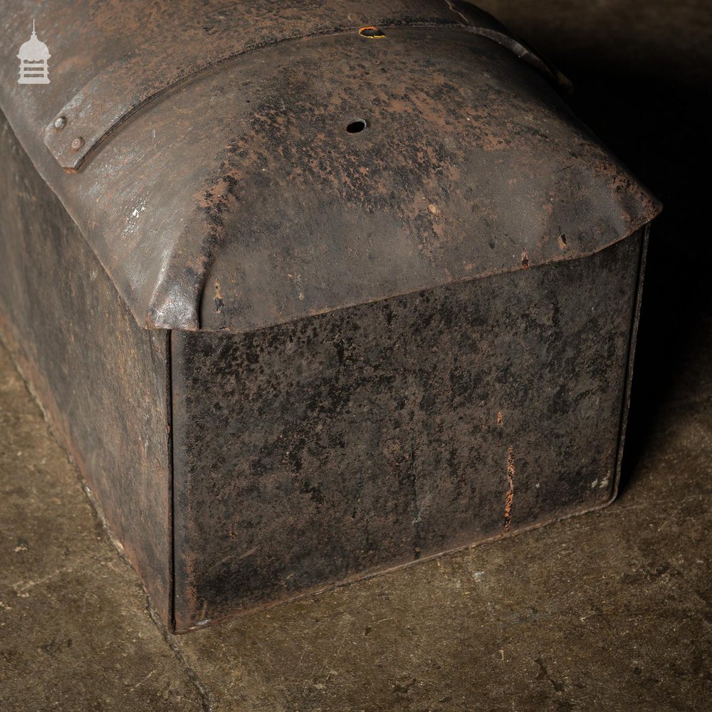 18th C Forged Dome Top Strongbox