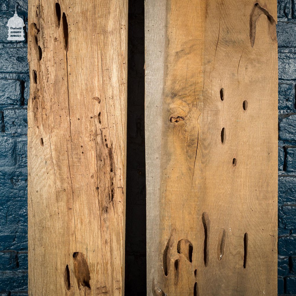 NR41921: Pair of Thick Seasoned Oak Planks