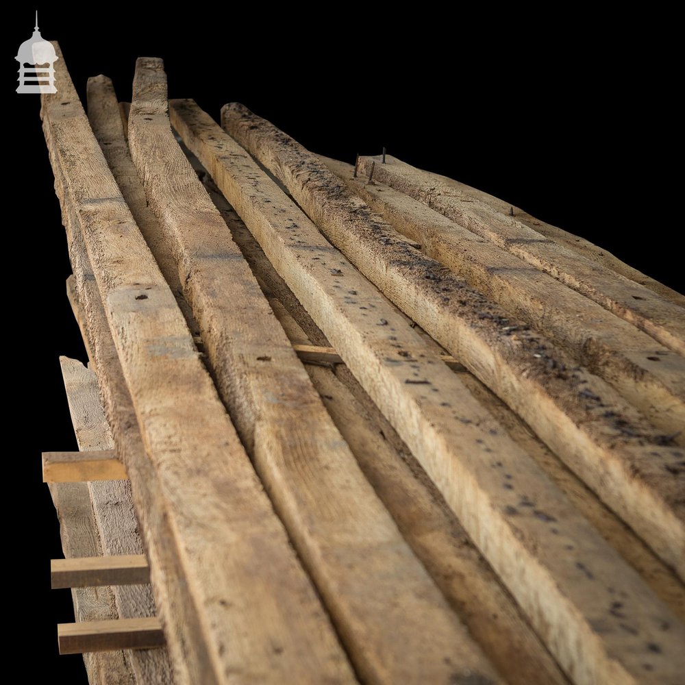NR42421: Batch of Original Extra Long 16th C Oak Barn Roof Purlins